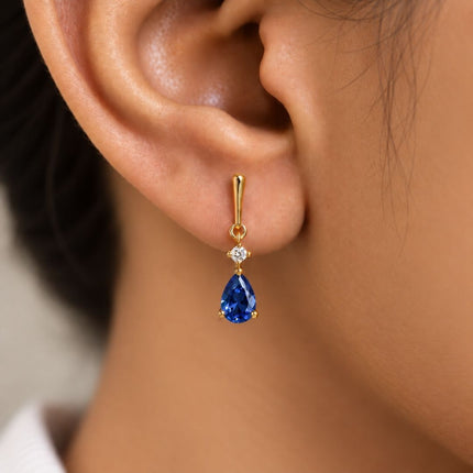 Facet Cut Birthstone Earrings