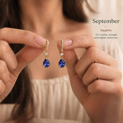 Facet Cut Birthstone Earrings