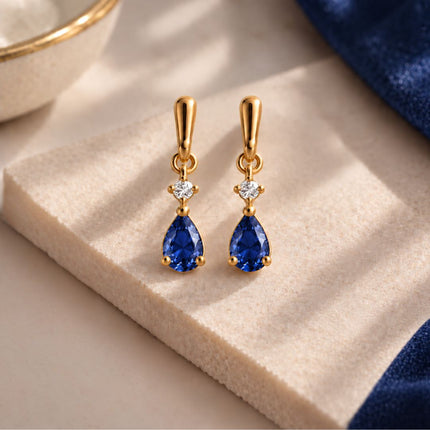 Facet Cut Birthstone Earrings