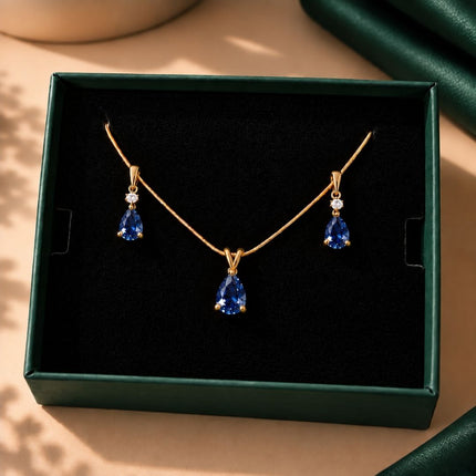Facet Cut Birthstone Jewellery Set