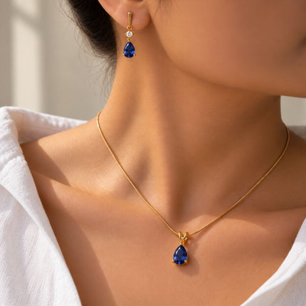 Facet Cut Birthstone Jewellery Set