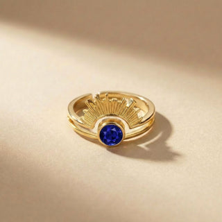Radiant Halo Birthstone Ring