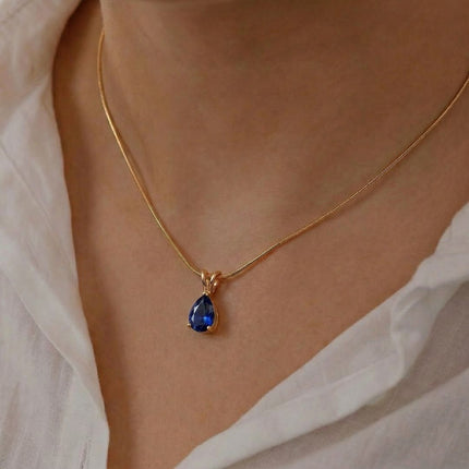 Facet Cut Birthstone Necklace