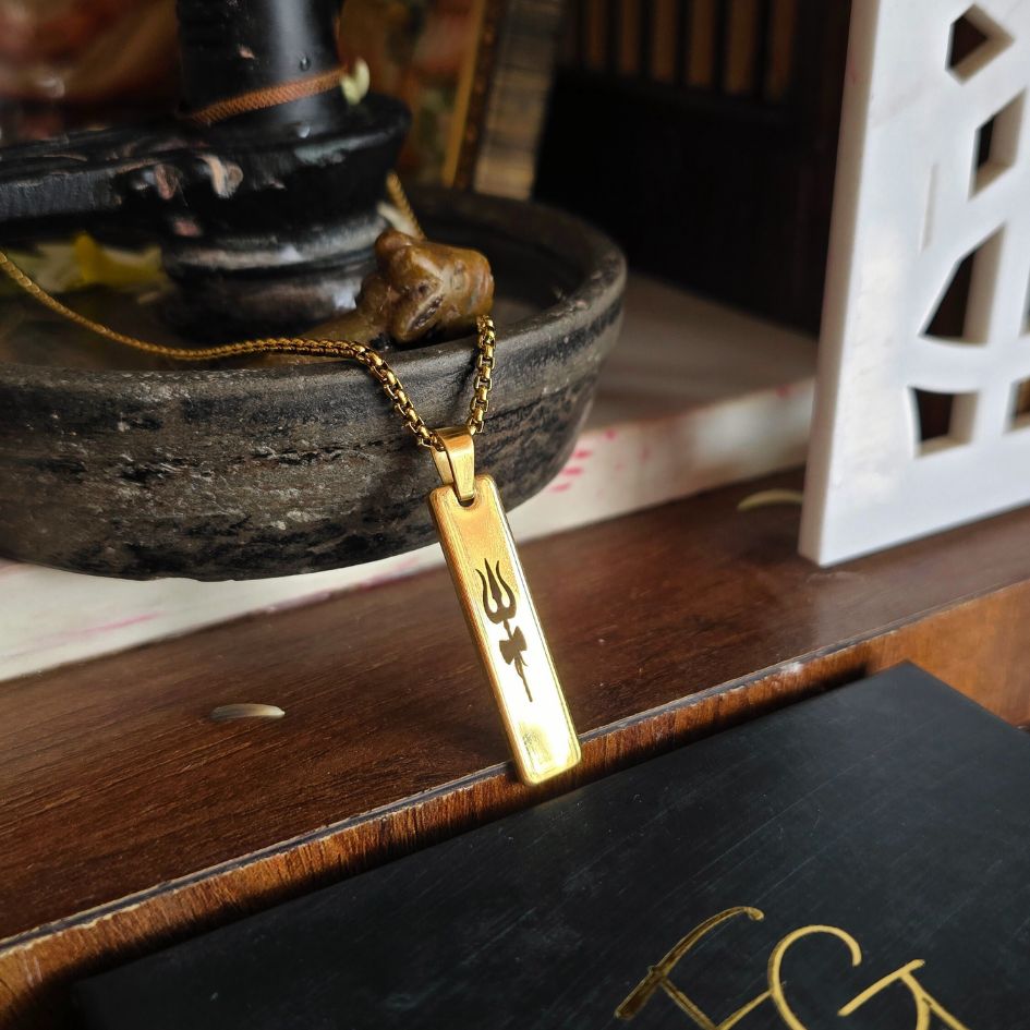 spiritual shiva trishual nacklace - thoughtful valentine’s day gift for someone Special