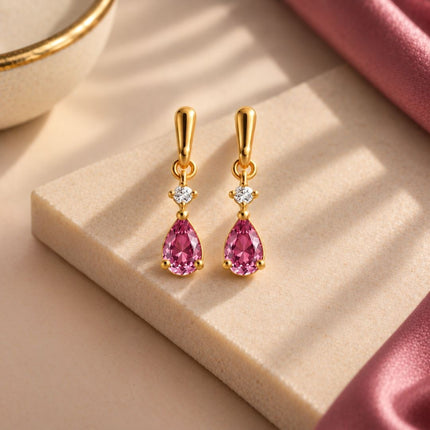 Facet Cut Birthstone Earrings