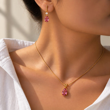 Facet Cut Birthstone Jewellery Set
