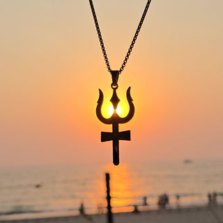 Divine Gold Plated Trishul Pendant