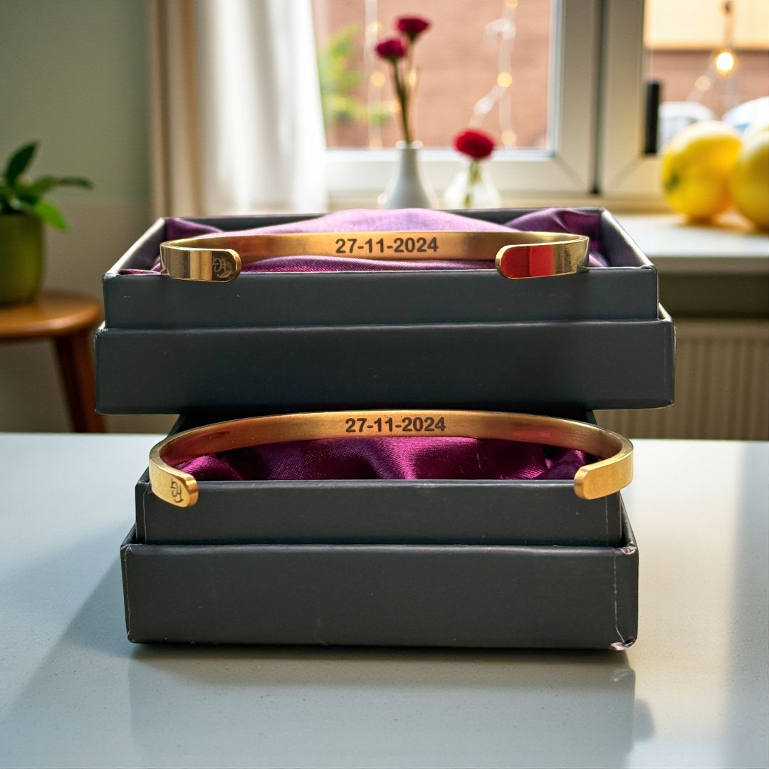 Personalised Couples Bracelet for first anniversary gift