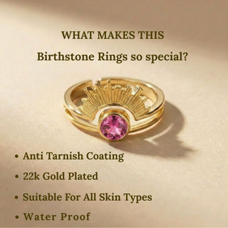 Radiant Halo Birthstone Ring