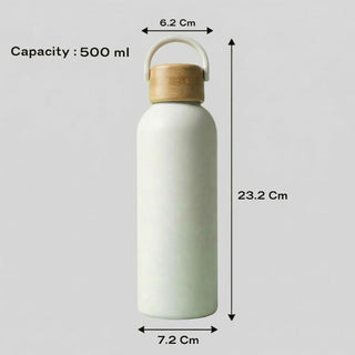 TitanFlow Personalised Bamboo Sip Bottle: Custom Engraved Hydration Gift