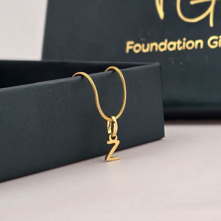 Initial Letter Charm Pendant Necklace