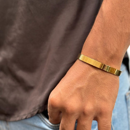 Alpha Line Kada - Best Gold Kada For Men - Foundation Gift