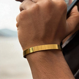 Alpha Line Kada - Best Gold Kada For Men - Foundation Gift