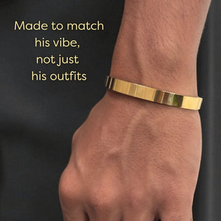 Alpha Line Kada - Best Gold Kada For Men - Foundation Gift