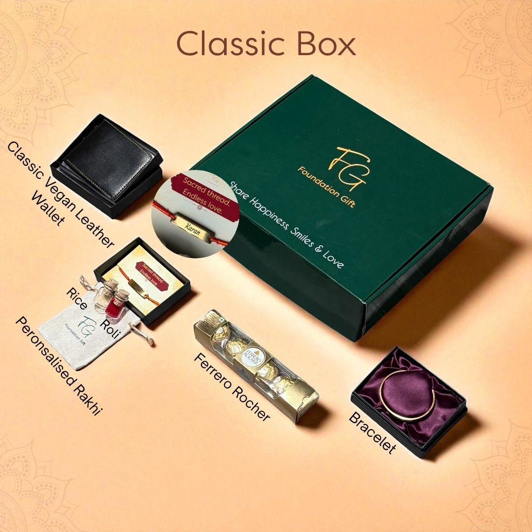 Raksha ka reward classic box - Rakhi gift hamper for brother