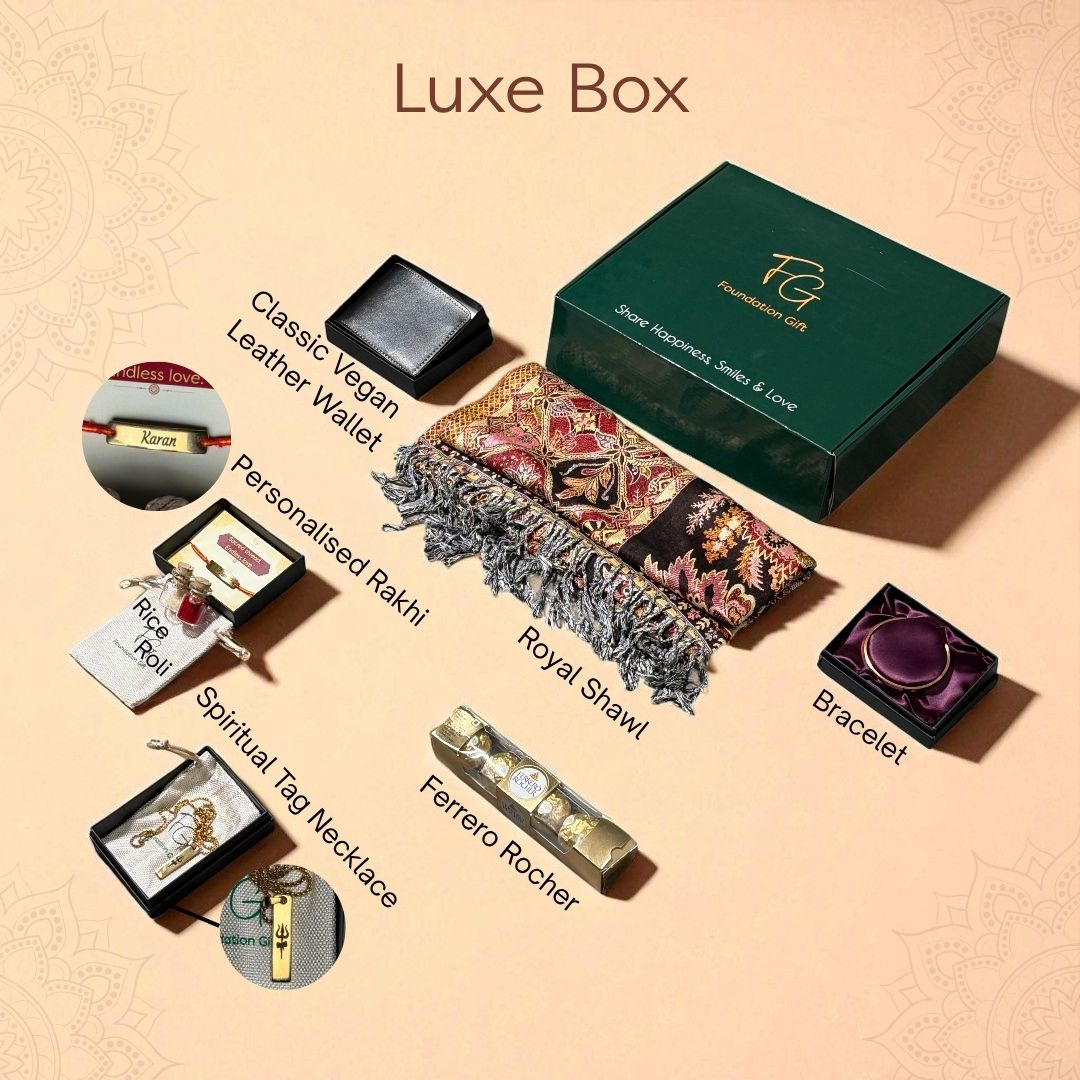 Raksha ka reward luxe box - Premium rakhi gift hamper for brother