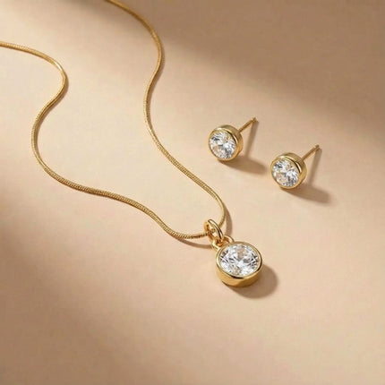 Birthstone Jewellery Set – Necklace & Earrings - Foundation Gift