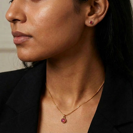 Birthstone Jewellery Set – Necklace & Earrings - Foundation Gift