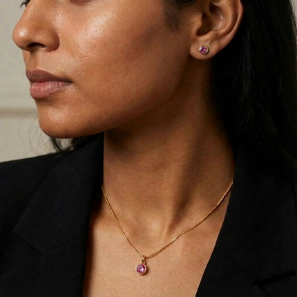 Birthstone Jewellery Set – Necklace & Earrings - Foundation Gift