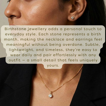 Birthstone Jewellery Set – Necklace & Earrings - Foundation Gift
