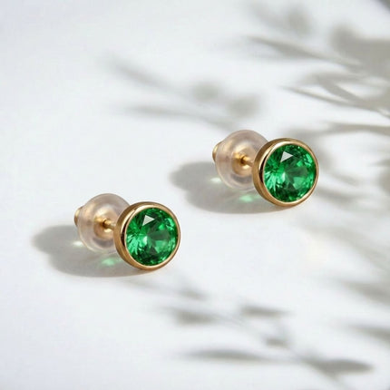 Birthstone Stud Earrings- Best Birthday Gift For Her - Foundation Gift