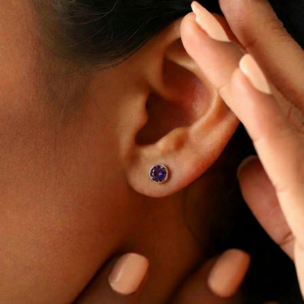 Birthstone Stud Earrings- Best Birthday Gift For Her - Foundation Gift