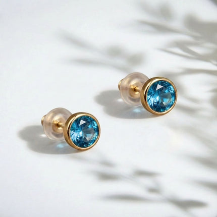 Birthstone Stud Earrings- Best Birthday Gift For Her - Foundation Gift