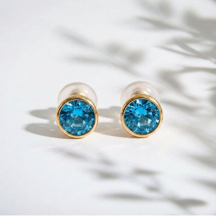 Birthstone Stud Earrings- Best Birthday Gift For Her - Foundation Gift
