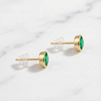 Birthstone Stud Earrings- Best Birthday Gift For Her - Foundation Gift