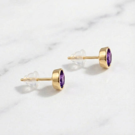 Birthstone Stud Earrings- Best Birthday Gift For Her - Foundation Gift