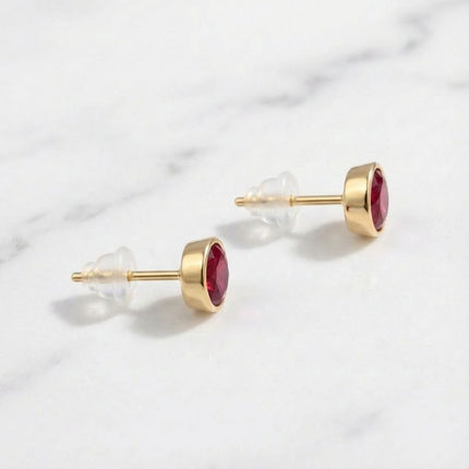 Birthstone Stud Earrings- Best Birthday Gift For Her - Foundation Gift