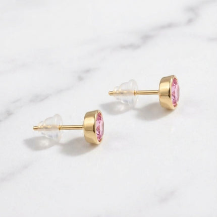 Birthstone Stud Earrings- Best Birthday Gift For Her - Foundation Gift