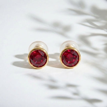 Birthstone Stud Earrings- Best Birthday Gift For Her - Foundation Gift