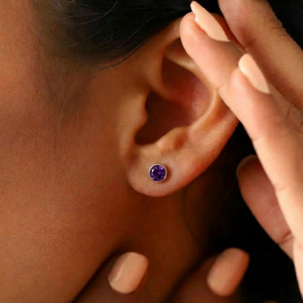 Birthstone Stud Earrings- Best Birthday Gift For Her - Foundation Gift