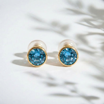 Birthstone Stud Earrings- Best Birthday Gift For Her - Foundation Gift