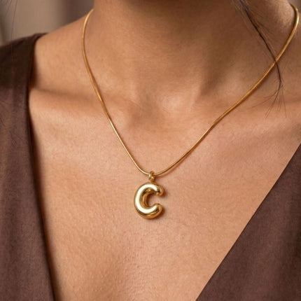 Bubble Initial Charm Necklace - Foundation Gift