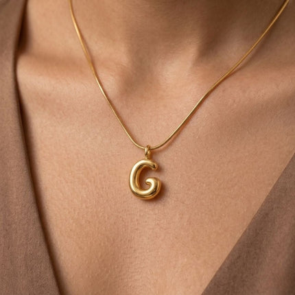 Bubble Initial Charm Necklace - Foundation Gift