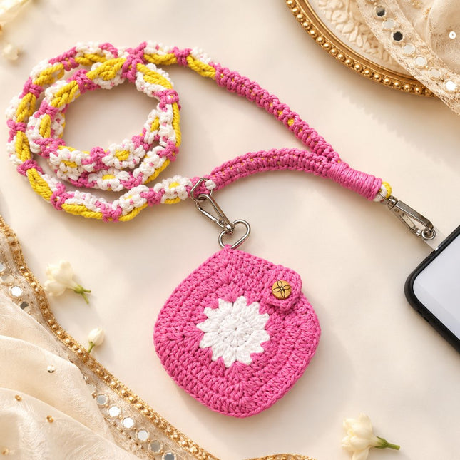 Crochet Phone Sling with Pouch - Foundation Gift