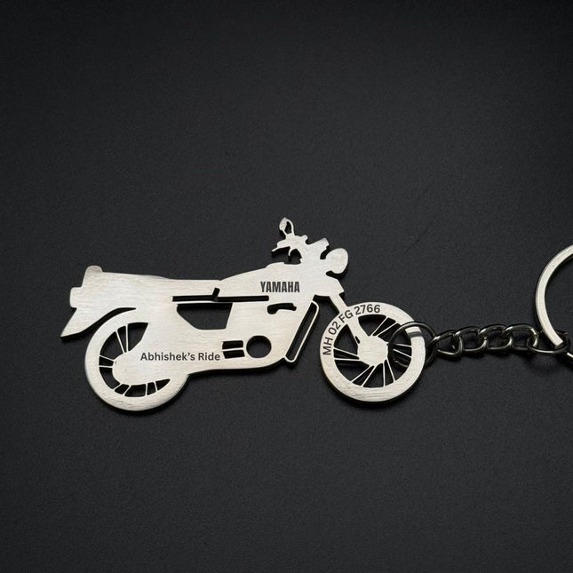 Custom Personalised Bike Keychain with Name & Number - Foundation Gift