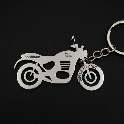 Custom Personalised Bike Keychain with Name & Number - Foundation Gift