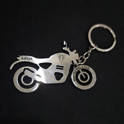 Custom Personalised Bike Keychain with Name & Number - Foundation Gift