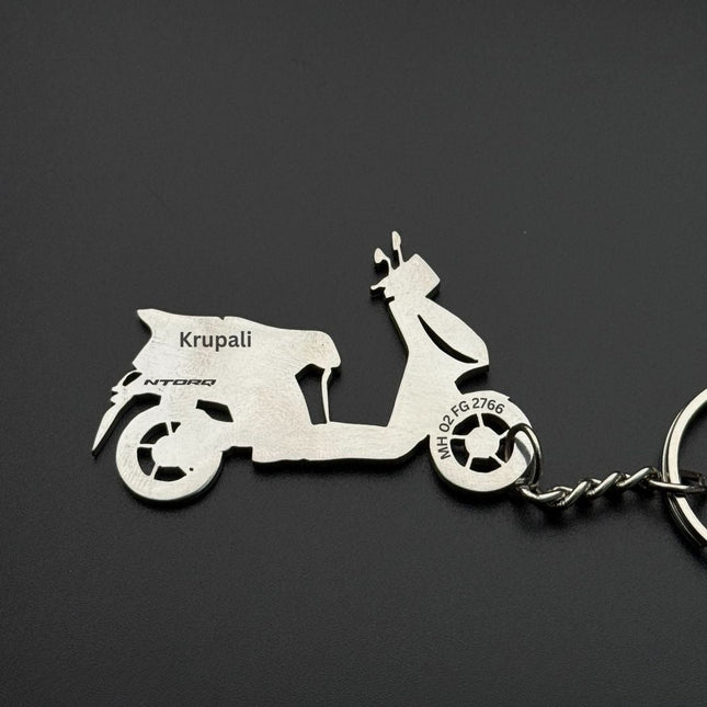 Custom Personalised Bike Keychain with Name & Number - Foundation Gift