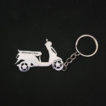 Custom Personalised Bike Keychain with Name & Number - Foundation Gift