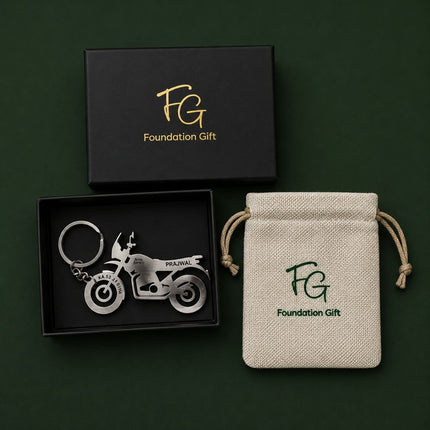 Custom Personalised Bike Keychain with Name & Number - Foundation Gift