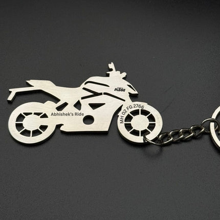 Custom Personalised Bike Keychain with Name & Number - Foundation Gift