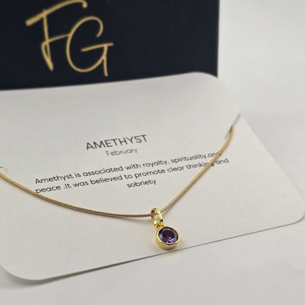 Dainty Birthstone Necklace - Best Birthday Gift For Her - Foundation Gift