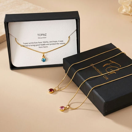 Dainty Birthstone Necklace - Best Birthday Gift For Her - Foundation Gift