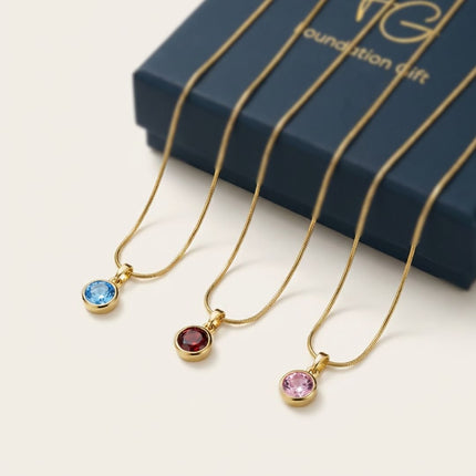 Dainty Birthstone Necklace - Best Birthday Gift For Her - Foundation Gift