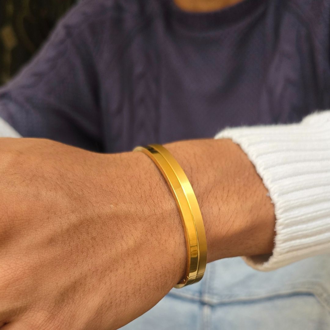 Dual Finish Cuff Bracelet