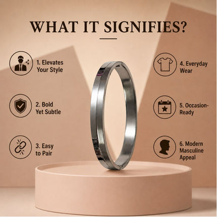 Dual Finish Bracelet for Men - Style That Speaks Volumes